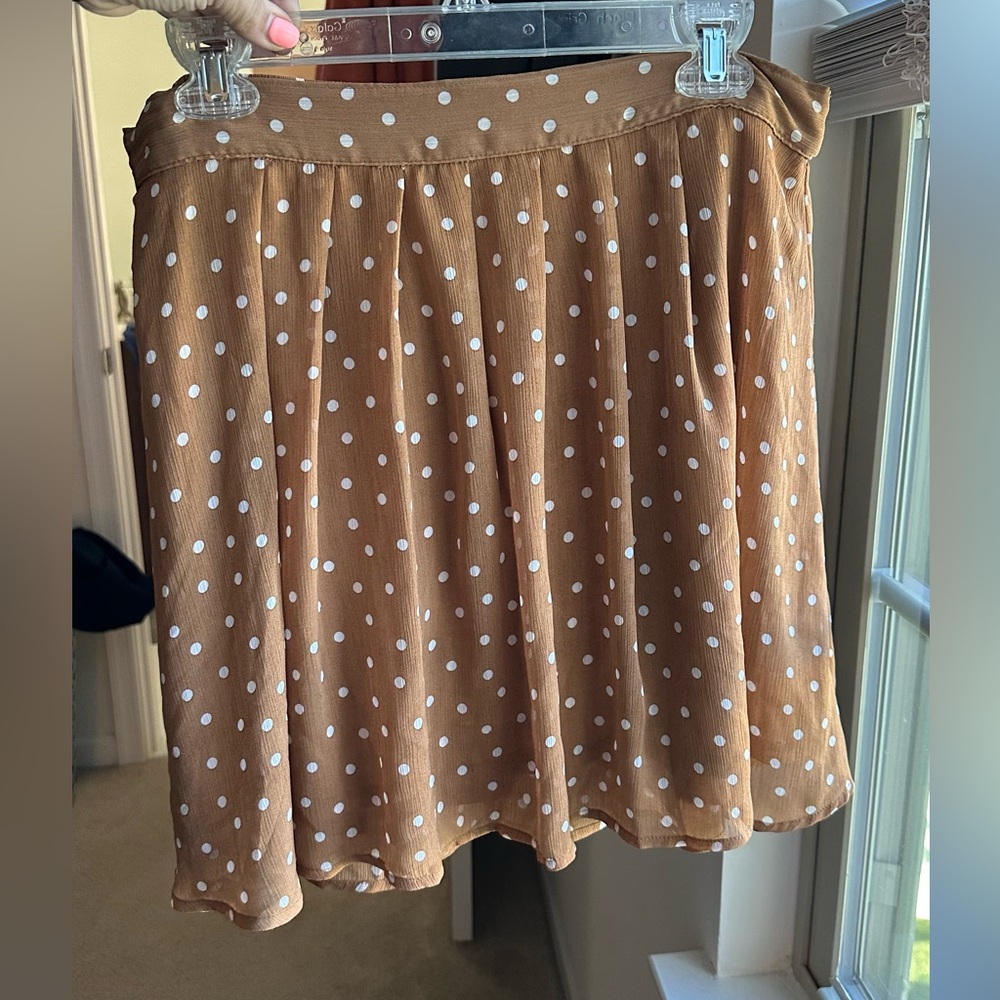Old Navy Brown Tan Mini Skater Skirt